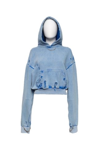 DISTRESSED JEWELRY HOODIE