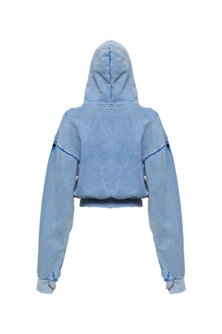 DISTRESSED JEWELRY HOODIE