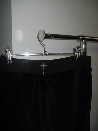 CROSS CHARM VELVET PANTS