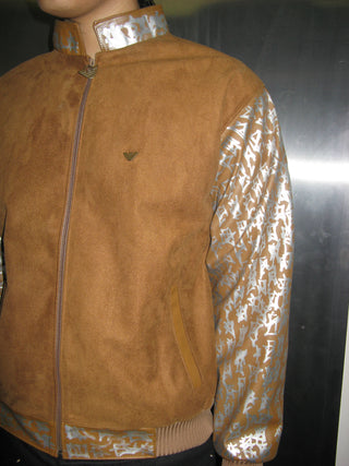 SUEDE PANEL BOMBER JACKET