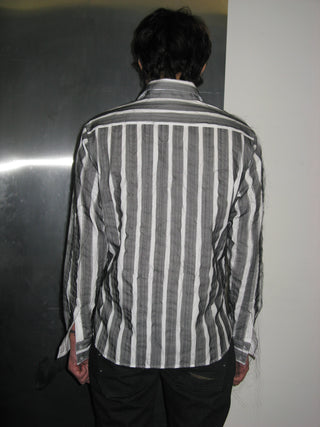CAMISA SLIM DE ORGANZA DESHILACHADA