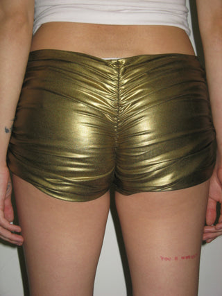 GOLD MINI SHORTS