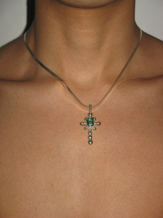 MAXI BUBBLE CROSS NECKLACE