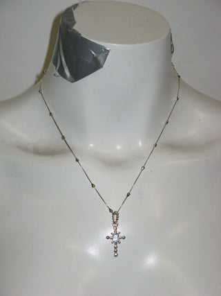 SMALL BUBBLE CROSS NECKLACE