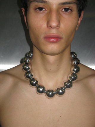 SILVER SHORT PEARL NECKLACE