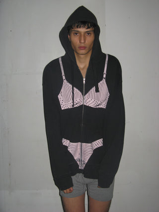 TROMPE L'OEIL ZIP HOODIE