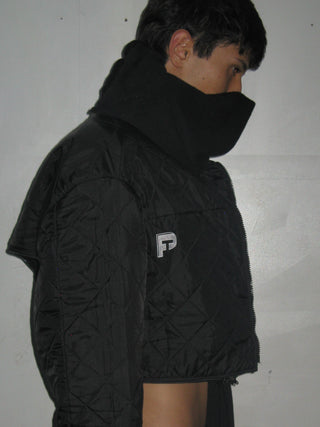 CROPPED POLICE BOMBER JACKET