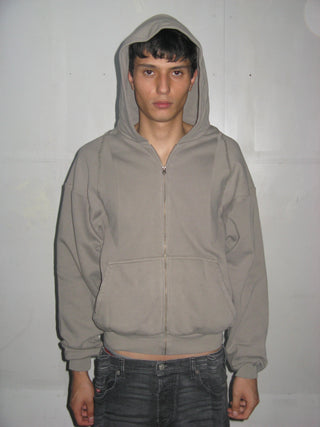 CUT UP SHOULDER HOODIE