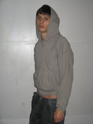 CUT UP SHOULDER HOODIE