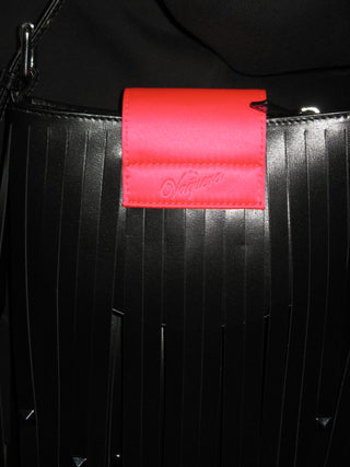 BLACK & PINK MINI FRINGE PURSE