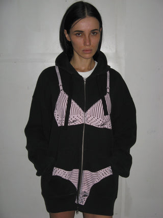 TROMPE L'OEIL ZIP HOODIE