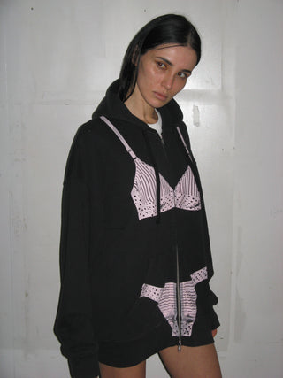 TROMPE L'OEIL ZIP HOODIE
