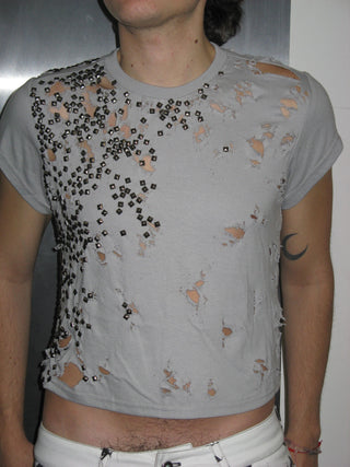 STUDDED DISTRESSED TOP