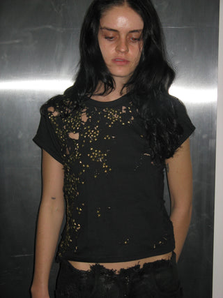 STUDDED DISTRESSED TOP