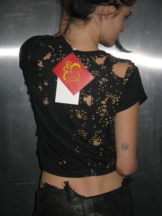 STUDDED DISTRESSED TOP