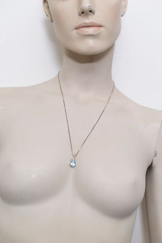 MINI SKY TOPAZ GEM IN HEAT NECKLACE -